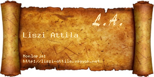 Liszi Attila névjegykártya