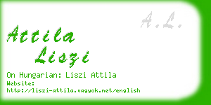 attila liszi business card